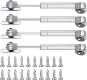 jing 20N Hydraulic Support Cabinet Hinge, Lift Support, Soft Close Lid Supports & Buffer Telescopic Cabinet Door Glue Head Gas Spring Supports 6 Inch Length,Set of 4