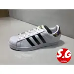 S.G ADIDAS SUPERSTAR 女鞋 黑白 金標 圖騰 民族風 瓜皮 復古鞋 休閒鞋 AC8576