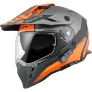 H331 BT Tour EVO Black Grey Orange Bluetooth Enduro Helmet