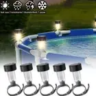 6pcs Solar Pool Light Waterproof Swimming Pool Trampoline Fence Yard Decor Light