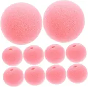 BESPORTBLE 30pcs Pink Clown Nose Soft Sponge Ball Halloween Circus Nose Christmas Party Favors for Clown Makeup Prop Cosplay Accessories