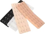[GALPADA] Stainless Steel Bra Extender for Women Bra Back Extension Extension Strap Hook and Eye Closure in Black White Light Skin Tone Golden Tone