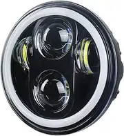 Motorcycle Headlights Motorcycle Accessories 5.75 LED 40W Headlight 5 3/4 Inch Headlamp With White Halo Hi Low Beam