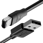 tunghey Firewire 1394 6 Pin to USB Adapter Cable, Firewire IEEE 1394 6 Pin Male to USB 2.0 Type A Male Data Transfer Converter Cable for Printer, Digital Camera, Scanner, Hard Disk 1.8M