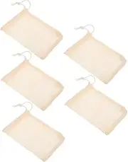 SOESFOUFU Natural Sisal Foaming Net Pouch Drawstring Bag Mesh Soap Pouch Body Facial Cleansing Tool Travel Toiletry Holder