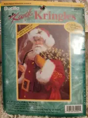 New Bucilla Kwik Kringles Print Counted Cross Stitch Kit Spirit Of Santa #84092