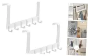 Over The Door Hooks, Sturdy Door Hanger, Large Over The Door Towel 2 Pack White