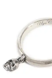 [UGO CACCIATORI] hanging Skull Ring Silver