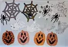 16 spider web jack o lantern ghost cardstock die cut embellishment HALLOWEEN