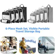 6 Pcs Compression Packing Cubes Set Ultralight Packing Cubes for Suitcase GoZfq