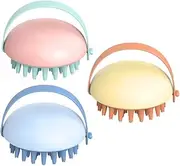 GOOHOCHY 3Pcs Hair Cleaning Massager Scalp Shampoo Brush Practical Massage Comb for Relaxation Deep Cleaning and Boosting Dry Wet Use