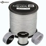 8 Strand Dorisea Gray Braided Fishing Line 100M 300M 500M 1000M 2000M 10lb~300lb