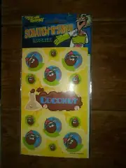 The Stink Factory Scratch and Sniff Stickers unique coconut set of 2 new
