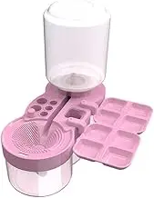 Paint Brush Washer Paint Brush and Paint Washer and Drain Automatic Water Filling Brush Cleaner Pink
