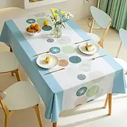 MOTYYA Vinyl Tablecloths Plastic Water Oil Proof Rectangle Table Cloth Cover, Wipeable PVC Table Cloths for Spring Camping Picnic Dining Indoor Outdoor, 140 * 220cm(55" x 86")