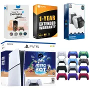 Sony PS5 Disc Astro Bot Bundle + Extra Controller, Charge Dock + 1 Year Warranty