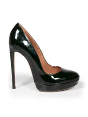 Green Patent Leather Platform Heels