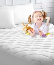 Mattress Protector Super King Size Bed 15cm Extra Deep - 100% Microfiber Quilted Super King Mattress Protector Topper - Super Soft Bed Cover Guard Mites (182×200 Cm)
