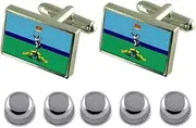 [Select Gifts] Shirt Dress Studs Signals Regiment Military England Flag Cufflinks
