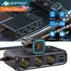 9 in 1 USB C Car Cigarette Lighter Socket Adapter Splitter 12V/24V Fast Charging