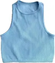 [Hamthuit] Summer Tops Running Sports Gym Women Tops Fitness Running Moisture Breathable Seamless Knitted Vest