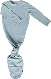 [Marlowe & Co] Organic Cotton Knotted Newborn Baby Gown, Soft Knotted Sleeper Gown for Baby Boy and Girl