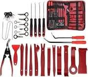 JOJOY LUX 41 Pack Auto Trim Removal Tool Set for Car Audio Dash Door Panel Window Molding,Auto Clip Pliers Fastener Tool Kit, Car Upholstery Repair Kit, Tool Kit with Zipper Bag