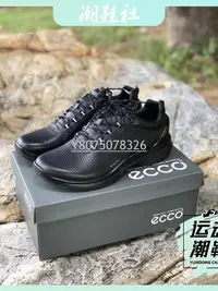 在飛比找Yahoo!奇摩拍賣優惠-ECCO愛步2022男鞋新款經典款真皮系帶透氣休閒運動戶外健