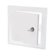 6" x 6" Lockable White Metal Access Panel. Service Shaft Door Panel with Key....
