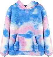 [Makkrom] Boys Girls Sherpa Hoodies Fleece Hoodie Pullover Outfits for Kids