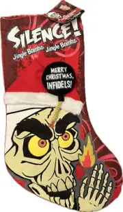 NOS Jeff Dunham Kurt Adler Christmas Applique Stocking Skeleton Achmed Infidels!
