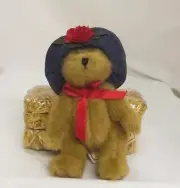 Madison new Boyds Bears 6in denim hat brown plush teddy bear new MWMT 904447
