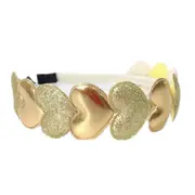 1PC Fashion Hair Band Kids Sequin Shiny Heart Headband BB Party Hair Accessories for Girl Solid PU Handmade 1CM Hairband