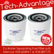 2 x MERCURY 35-60494-1 & 35-807172 Marine Boat Water Separating Fuel Filters