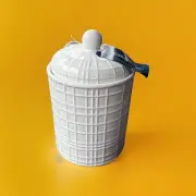 White Cliffs White 28fl Oz Canister With Lid