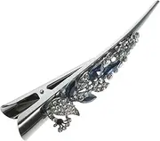 GANAZONO Large Vintage Crystal Hair Clip Alligator Duckbill Barrette for Women Sparkle Hair Accessory for Parties and Events Elegant Design Lightweight and Comfortable