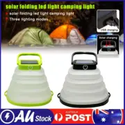 USB Rechargeable Poldable Tent Lamp Collapsible LED Solar Camping Lantern Light