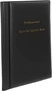 JEWEDECO Coin Collection Holder Portable Coin Display Album with Transparent Slots Lightweight and Compact for Collectors