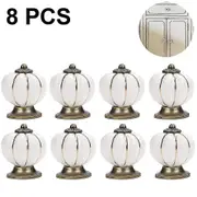 8 Pcs Drawer Knobs Dresser Furniture Knobs Ceramic 38mm Door Knobs White