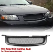 Front Bumper Center Grille Mesh Grill For Nissan Sentra 2004-2006 Matte Black