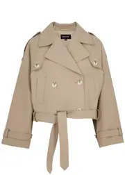 Meotine Bobby Cropped Cotton Trench Jacket - Beige - Xxs (UK4 / Xxs) XXS (UK4 / XXS)