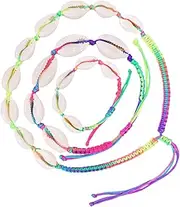 [COLLBATH] Boho Style Shell Anklet Bangle Necklace Set Summer Jewelry for Women's Hand Ornament
