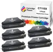 5 Pack Compatible Toner Cartridge Replacement for HP C7115X 15X (3,500 Pages) for HP Laserjet 1200 1200n 1200se 1220 1220se 3300 3310 3320 3320N 3330 3380