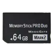 64GB Memory Stick Pro Duo Adapter Card for PSP 2000 3000 Cybershot Camera Parts