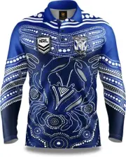 Canterbury Bulldogs 2025 NRL Mens Karumba Indigenous Fishing Shirt