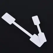 100pcs White Price Label Tags with Hanging String Jewelry Stationery Shoes xp