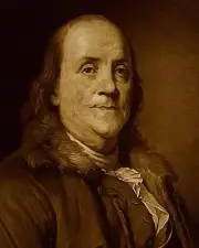 BENJAMIN FRANKLIN PAINTING WEARING FUR 11x14 GLOSSY PHOTO PRINT