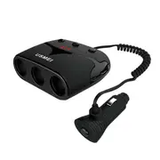 C9 3.1A Dual USB Type C Car Charger With 3 Cigarette Lighter For iPhone X 8Plus Oneplus 5 S8