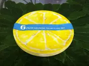 New Set of 6 Lemon Melamine Salad Sandwich Side Plates Indoor Outdoor Summer
