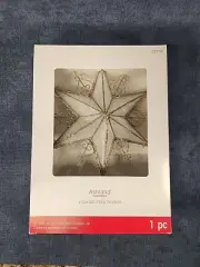 Ashland Silver Glitter Scroll Heart Star Lighted Christmas TreeTopper 9in Ash-04